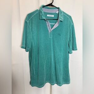 Tommy Bahama Men's Teal-Green Short Sleeve Polo